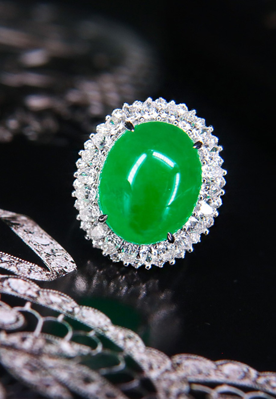 哥伦比亚天然祖母绿戒指Z1014