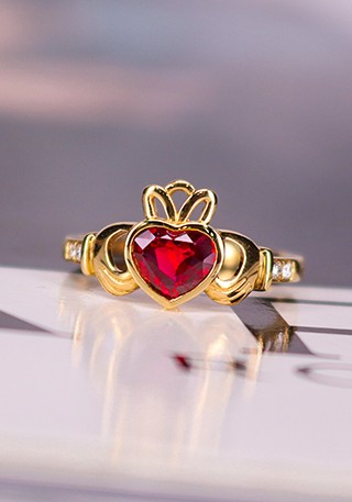 天然无烧鸽血红宝石戒指THR1268