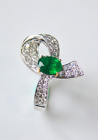 哥伦比亚天然祖母绿戒指Z508